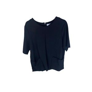 Everlane Ponte Black Front Pocket Top Size XL